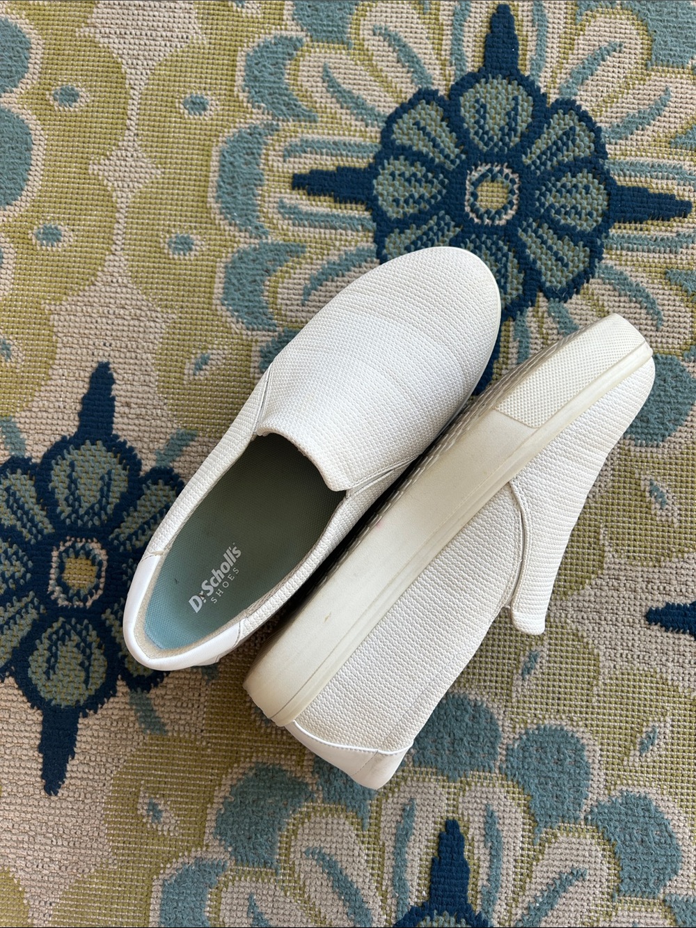 Dr. Scholl's White Slip-On Knit Sneakers